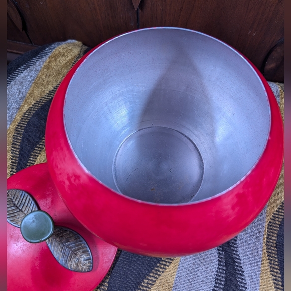 Vintage Red Apple Cannister, Cookie Jar - Picture 4 of 7